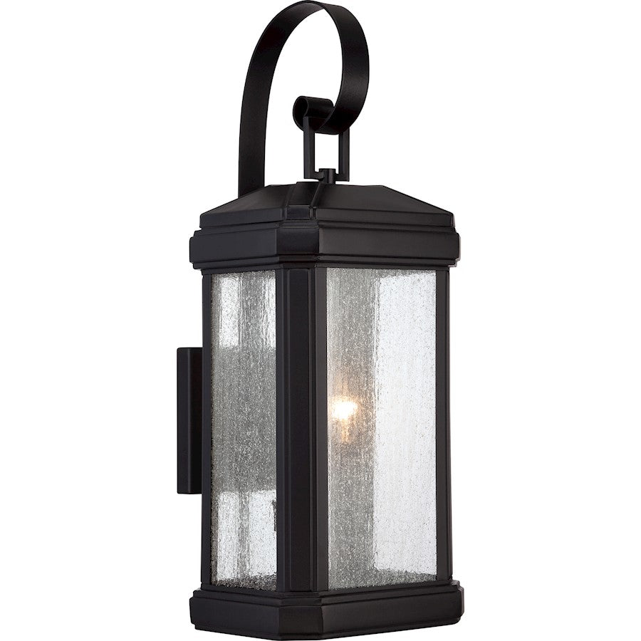 Quoizel Trumbull Outdoor Wall Lantern, Mystic Black