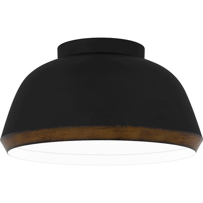Quoizel Tamara 3 Light Flush Mount, Matte Black - TMR1616MBK