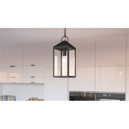 1 Light Mini Pendant, Mottled Black