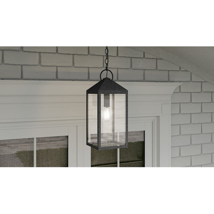 Quoizel Thorpe 1 Light Outdoor Hanging Lantern, Mottled Black
