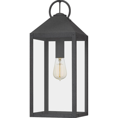 Quoizel Thorpe 1 Light Outdoor Hanging Lantern, Mottled Black