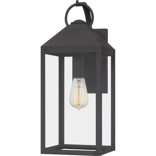 Quoizel Thorpe 1 Light 15" Outdoor Wall Mount, Mottled Black - TPE8406MB