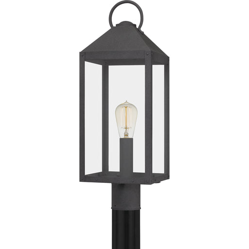 Quoizel Thorpe 1 Light Outdoor Post Lantern, Mottled Black - TPE9008MB
