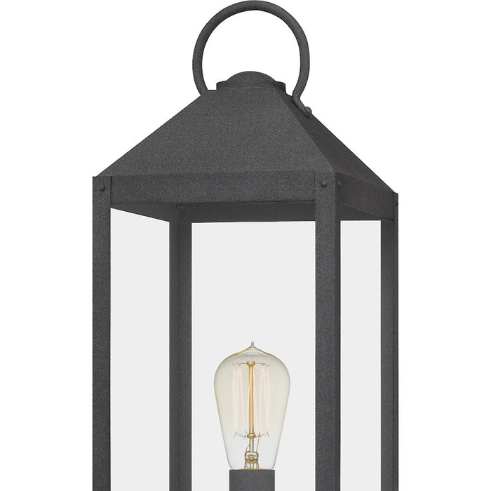 Quoizel Thorpe 1 Light Outdoor Post Lantern, Mottled Black