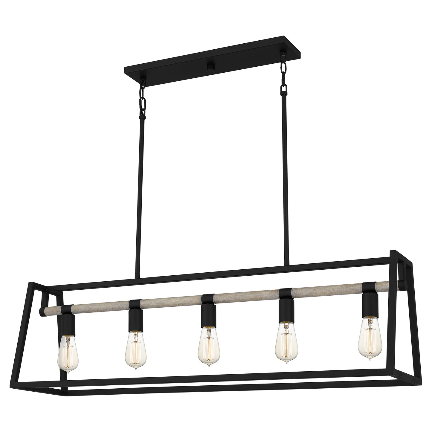 Quoizel Tippet 5 Light Chandelier Light, Matte Black - TPT142MBK