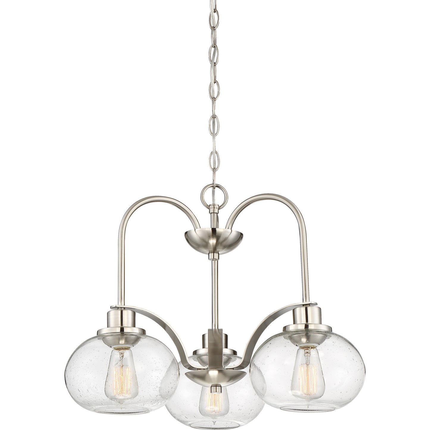 Quoizel Trilogy Dinette Chandelier, 3 Light, Brushed Nickel