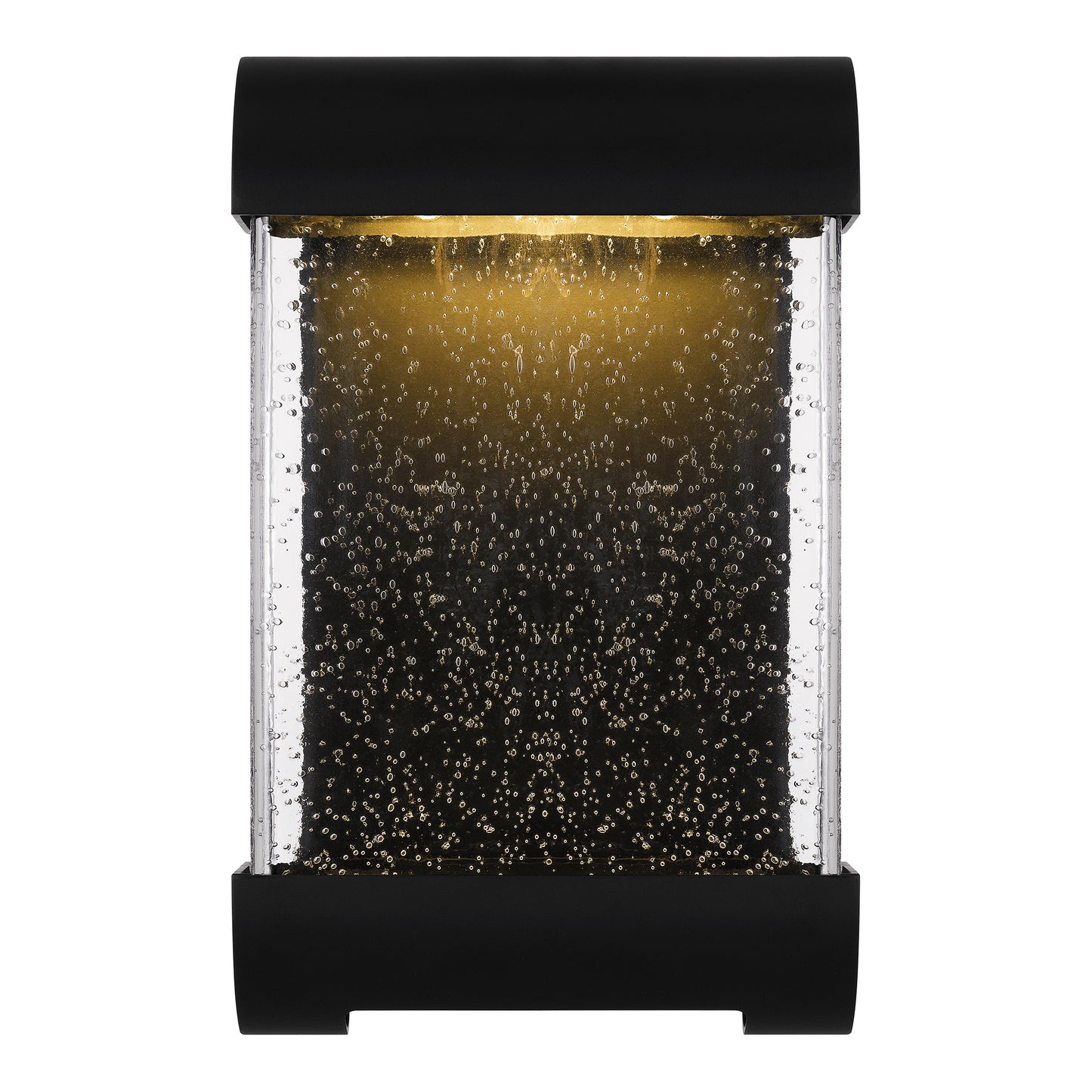 Quoizel Townes Outdoor Lantern, Matte Black/Clear Seeded - TWN8406MBK