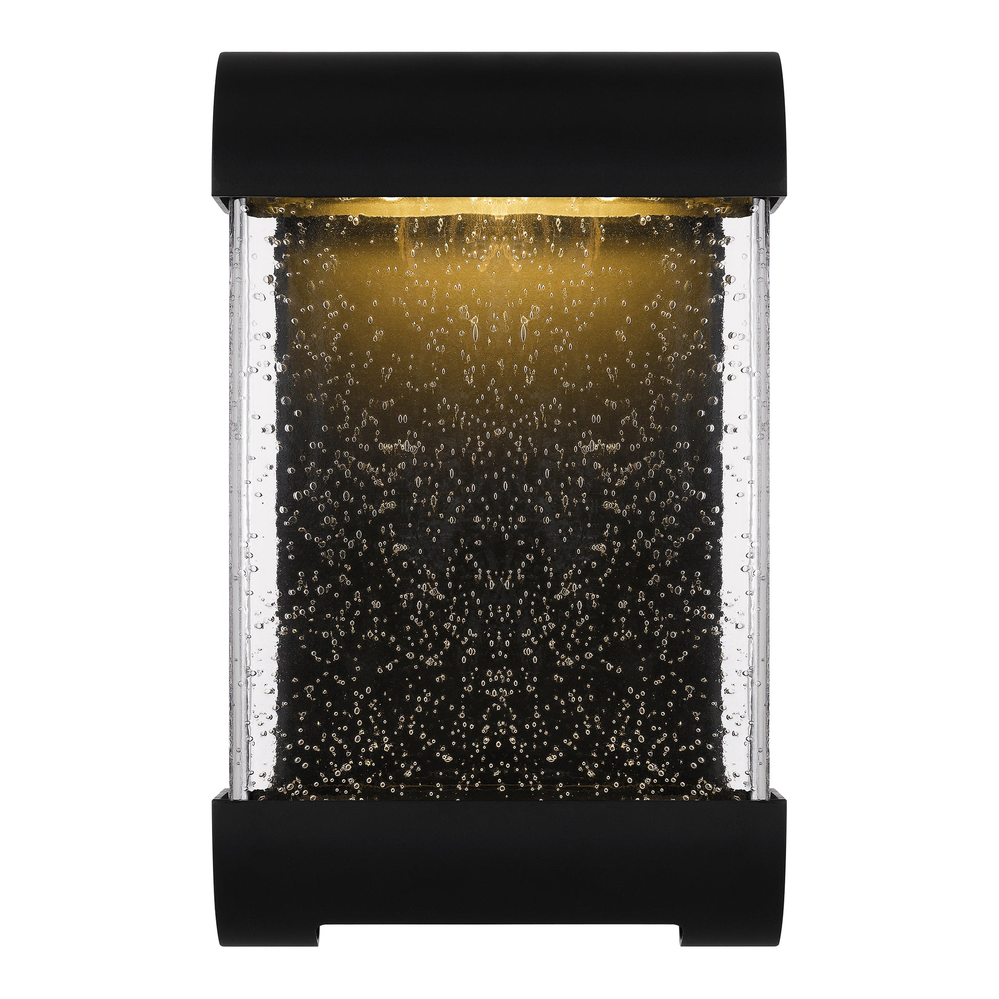 Quoizel Townes Outdoor Lantern, Matte Black/Clear Seeded - TWN8406MBK