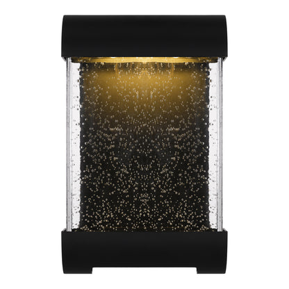 Quoizel Townes Outdoor Lantern, Matte Black/Clear Seeded - TWN8406MBK