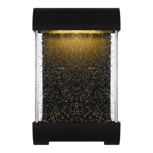 Quoizel Townes Outdoor Lantern, Matte Black/Clear Seeded - TWN8406MBK