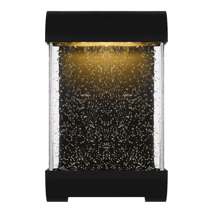 Quoizel Townes Outdoor Lantern, Matte Black/Clear Seeded