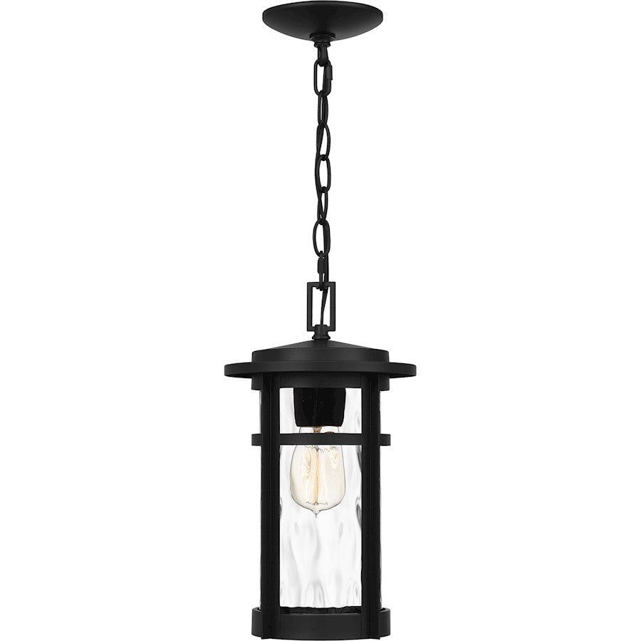 Quoizel Uma 1 Light Outdoor Hanging Lantern, Matte Black