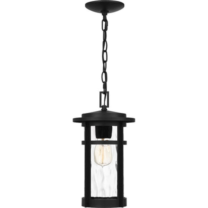 Quoizel Uma 1 Light Outdoor Hanging Lantern, Matte Black