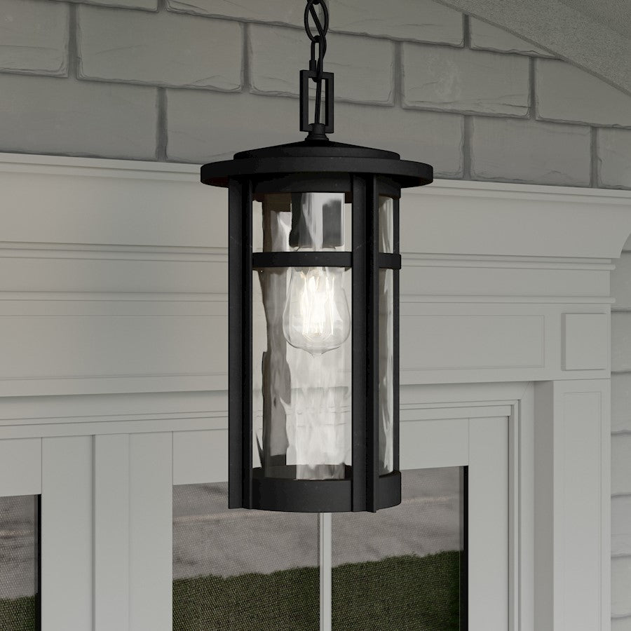 Quoizel Uma 1 Light Outdoor Hanging Lantern, Matte Black