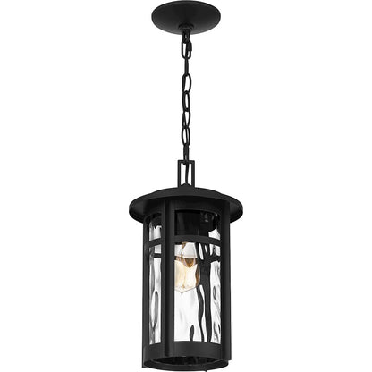 Quoizel Uma 1 Light Outdoor Hanging Lantern, Matte Black