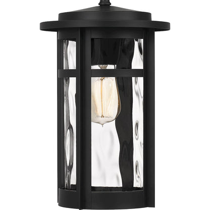 Quoizel Uma 1 Light Outdoor Hanging Lantern, Matte Black