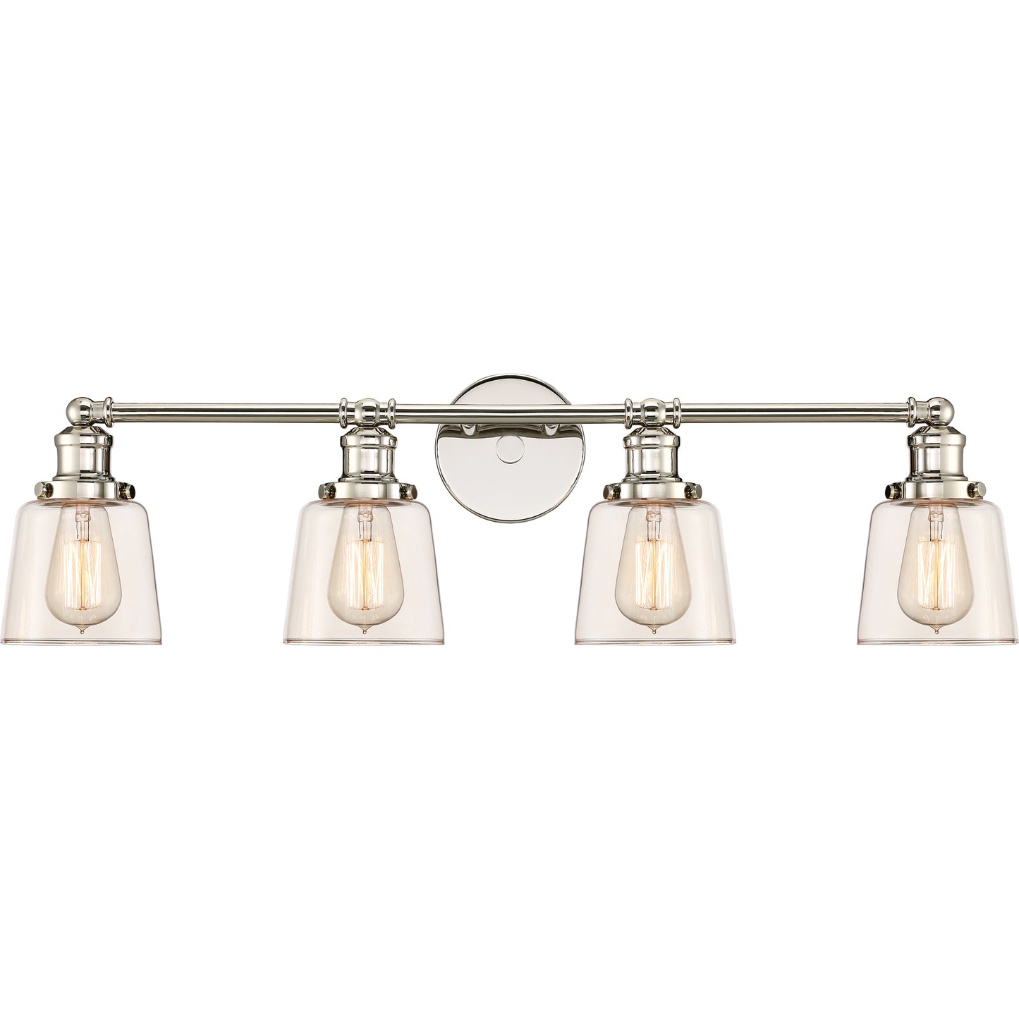 Union Bathroom Vanity Light, Polished Nickel