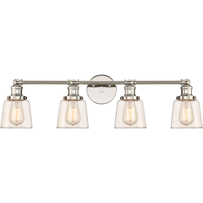 Union Bathroom Vanity Light, Polished Nickel