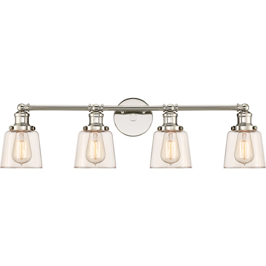 Quoizel Union Bath Light, Polished Nickel