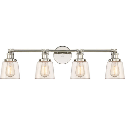 Union Bathroom Vanity Light, Polished Nickel