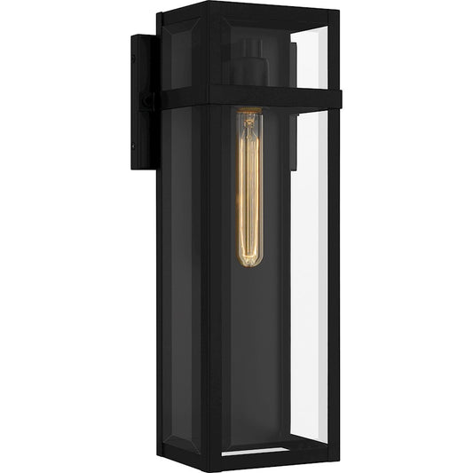 Quoizel Vanessa 1 Light 18" Outdoor Lantern, Matte Black/Glass - VSA8406MBK