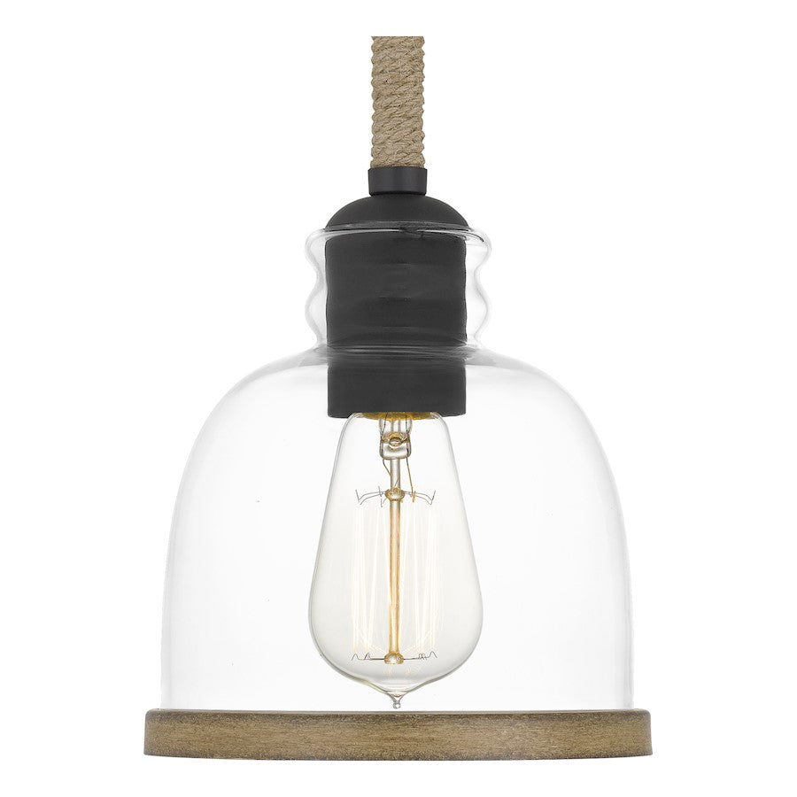 1 Light Mini Pendant, Matte Black