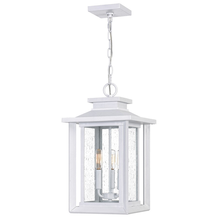 Quoizel Wakefield 3 Light Outdoor Hanging Lantern, White Lustre