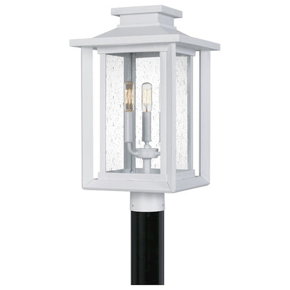 Quoizel Wakefield 3 Light Outdoor Post Lantern, White Lustre