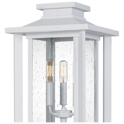 Quoizel Wakefield 3 Light Outdoor Post Lantern, White Lustre