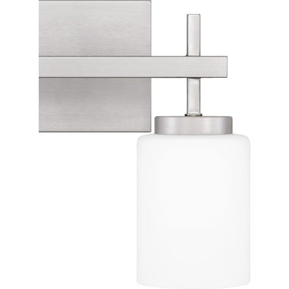 2 Light Bathroom Vanity Light, Opal Etched