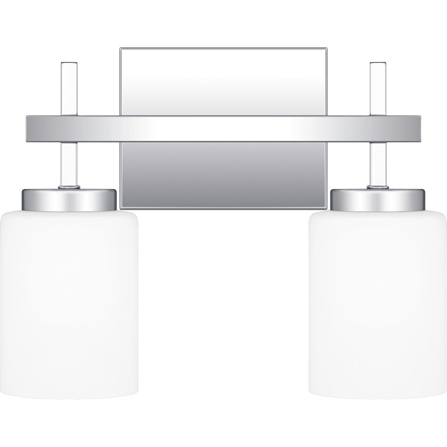 Quoizel Wilburn 2 Light Bath Light, Polished Chrome/Opal Etched - WLB8613C