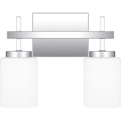 Quoizel Wilburn 2 Light Bath Light, Polished Chrome/Opal Etched - WLB8613C