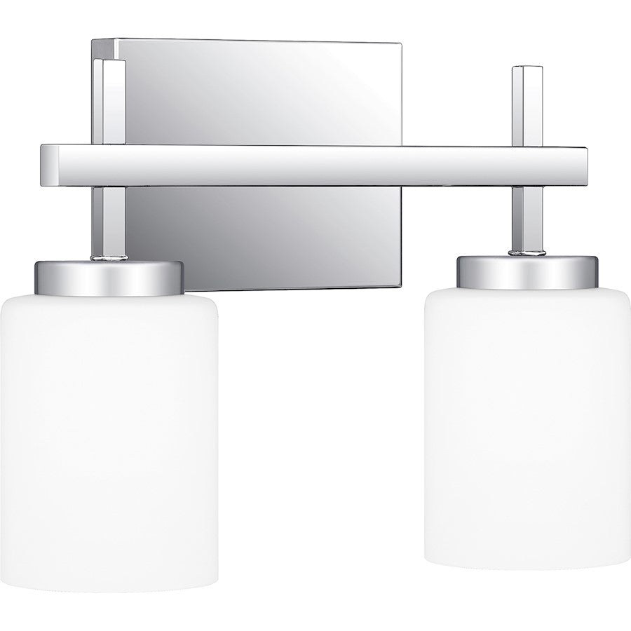 2 Light Bathroom Vanity Light, Opal Etched