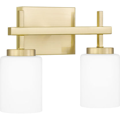 2 Light Bathroom Vanity Light, Opal Etched