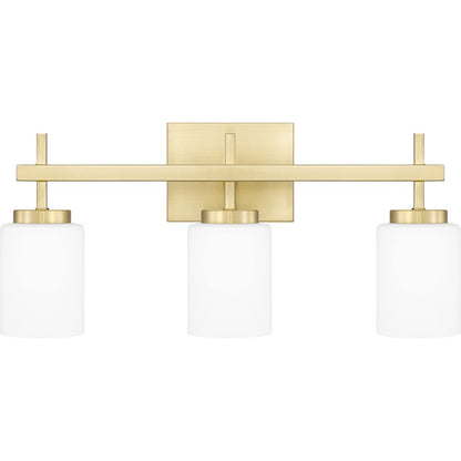 3 Light Bathroom Vanity Light, Opal Etched