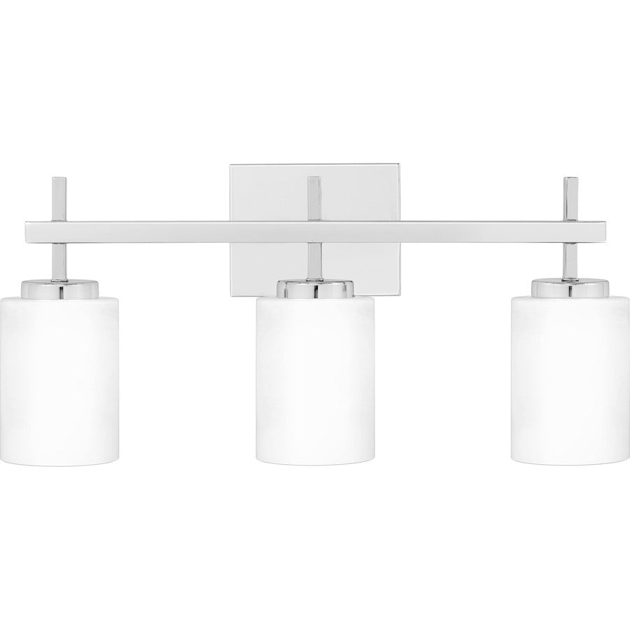 Quoizel Wilburn 3 Light Bath Light, Polished Chrome/Opal Etched - WLB8622C