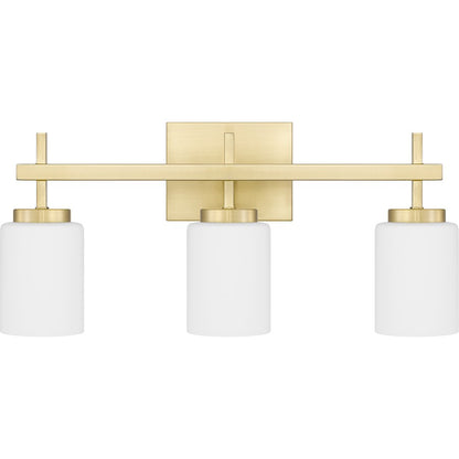 3 Light Bathroom Vanity Light, Opal Etched