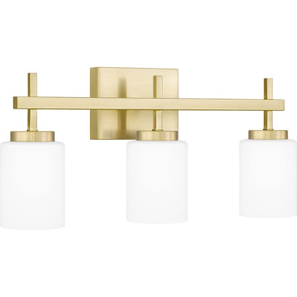 3 Light Bathroom Vanity Light, Opal Etched