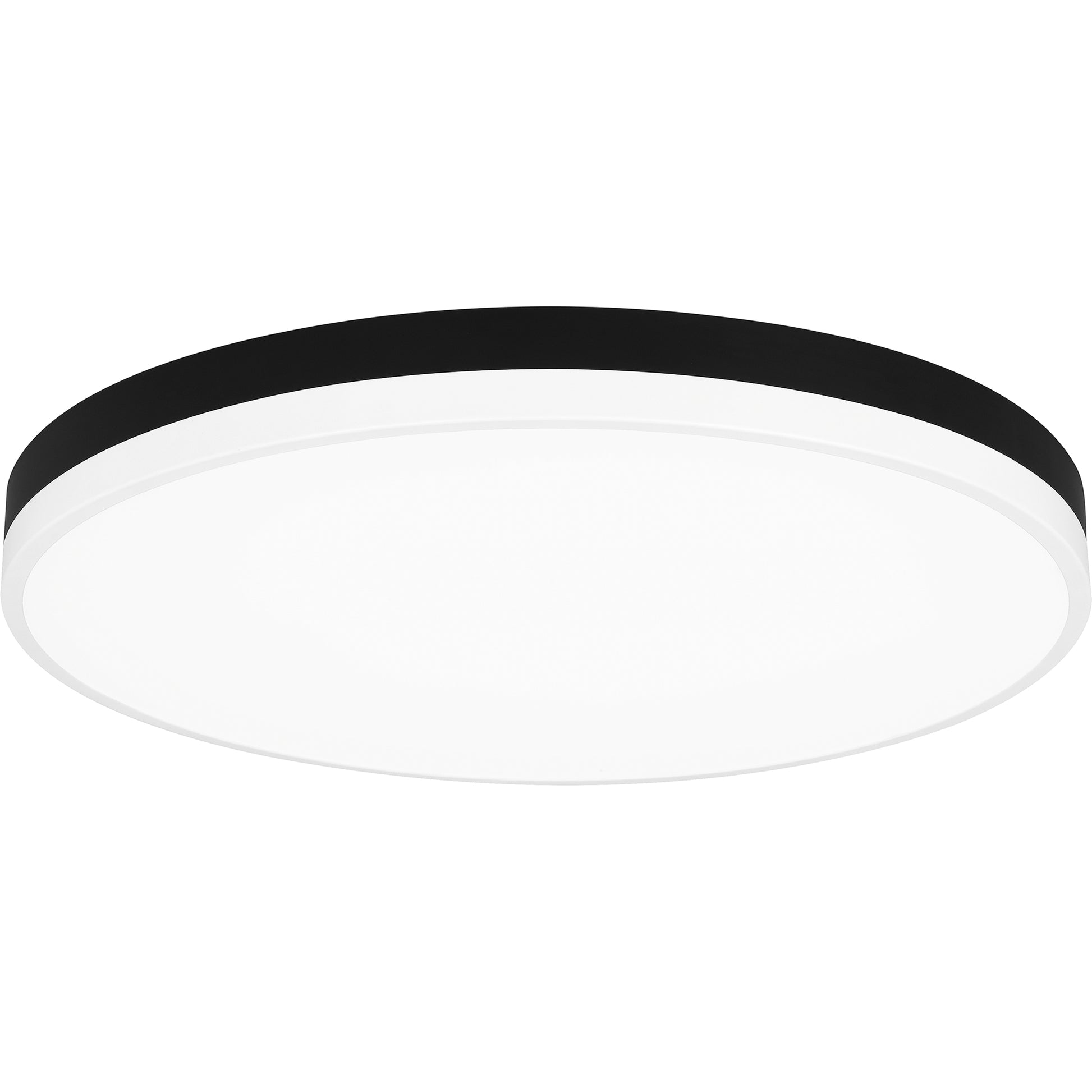 Quoizel Weldin LED 11" Flush Mount, Black White/White Acrylic - WLN1611MBKW