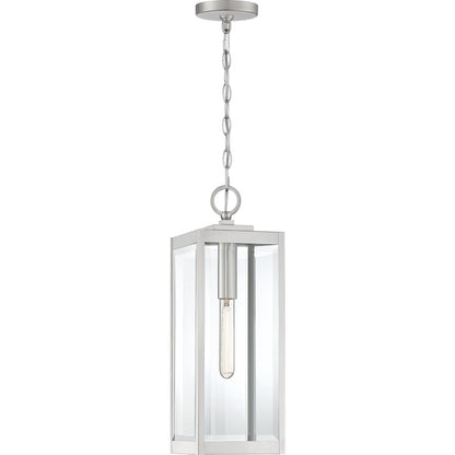 Quoizel Westover 1 Light Mini Pendant, Stainless Steel/Clear Beveled - WVR1507SS