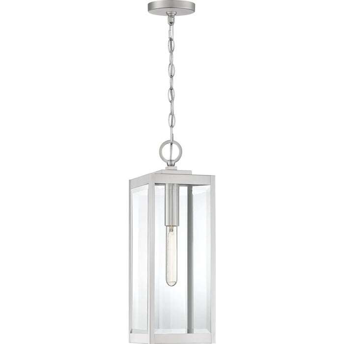 Quoizel Westover 1 Light Mini Pendant, Stainless Steel/Clear Beveled - WVR1507SS