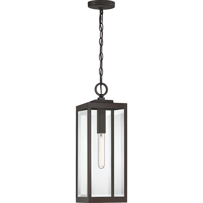 Quoizel Westover 1 Light Mini Pendant, Bronze/Clear Beveled - WVR1507WT