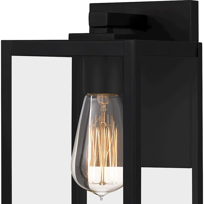 Quoizel Westover 1 Light Outdoor Lantern, Earth Black/Clear