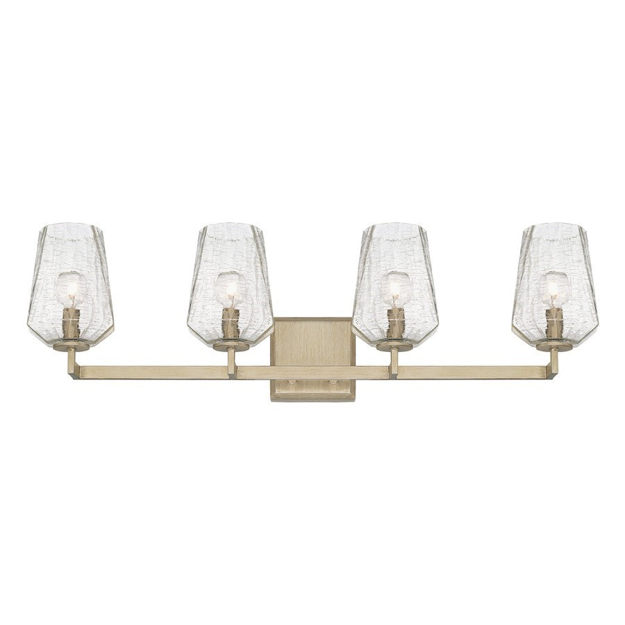 OPEN BOX ITEM: Capital Lighting Arden 4 Light Vanity, Silver/Ice - 111241BS-317