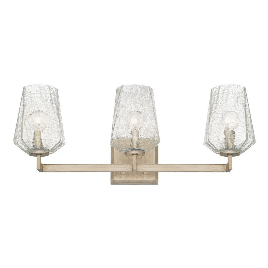 OPEN BOX ITEM: Capital Lighting Arden 3 Light Vanity, Silver/Ice - 111231BS-317