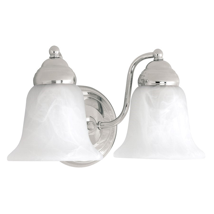 OPEN BOX ITEM: Capital Lighting Elijah 2-Lt Vanity Fixture, Chrome - 1362CH-117