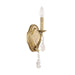 OPEN BOX ITEM: Capital Lighting Blakely 1 Lt Sconce, Gold w/Crystals - 1616AG-CR