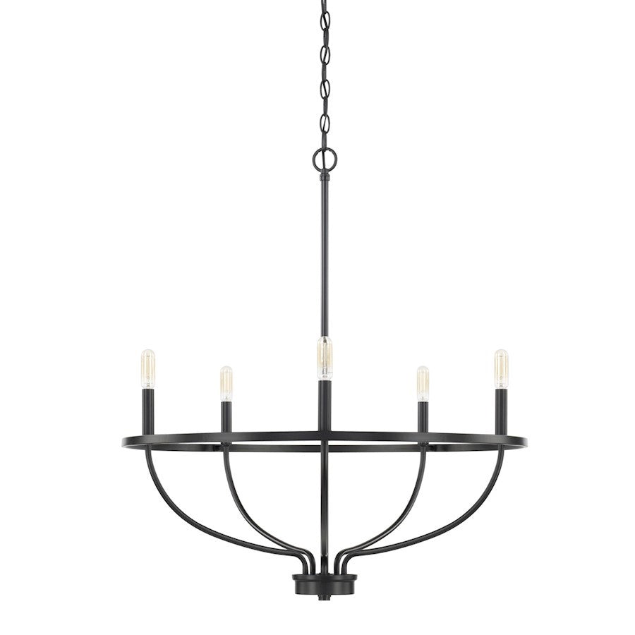 OPEN BOX ITEM: HomePlace by Capital Greyson 5 Lt Chandelier, Black - 428551MB