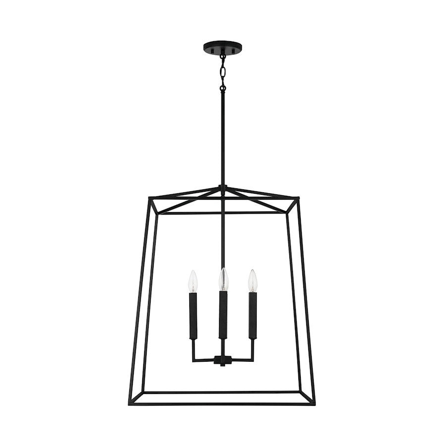 OPEN BOX ITEM: Capital Lighting Thea 4 Light Large Foyer, Matte Black - 537643MB