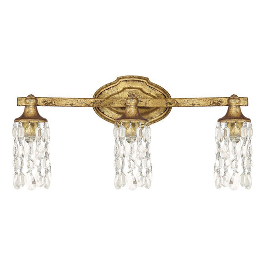 OPEN BOX ITEM: Capital Lighting Blakely 3 Light Vanity Fixture, Gold - 8523AG-CR